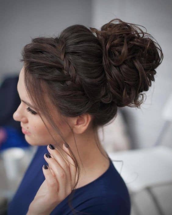 Halo Braid with Flowers