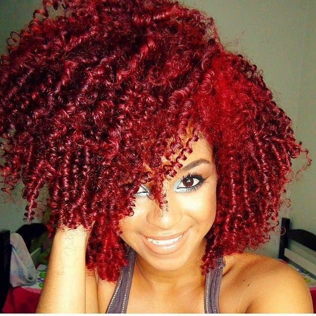 Really red and curly