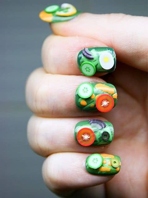 3D Food Nail Design