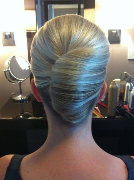 “Bouffant” French twist