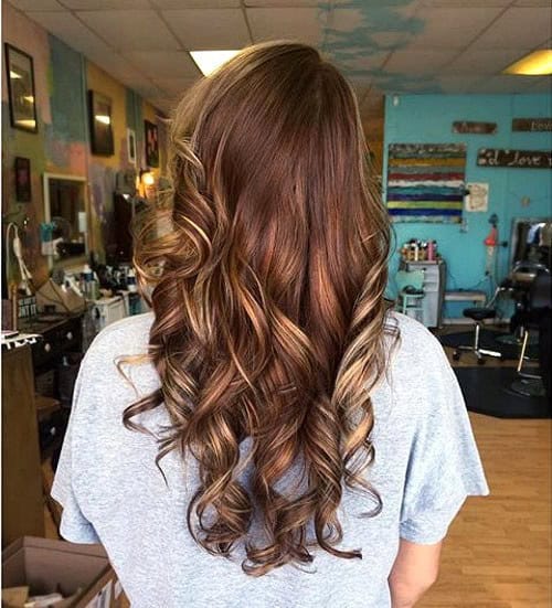 Stylish Brown Chocolate Hair with Blonde Highlights