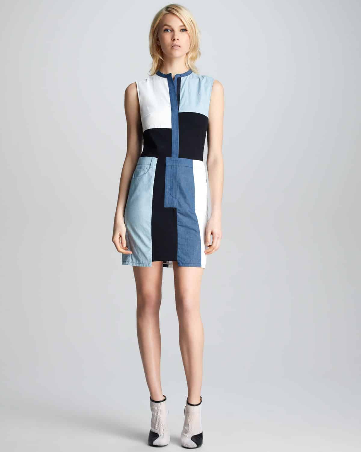 Winter patchwork dress