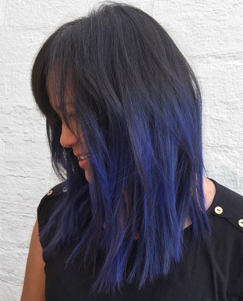 Blue Toned Lavender Flashes – Cool Ombre Hair