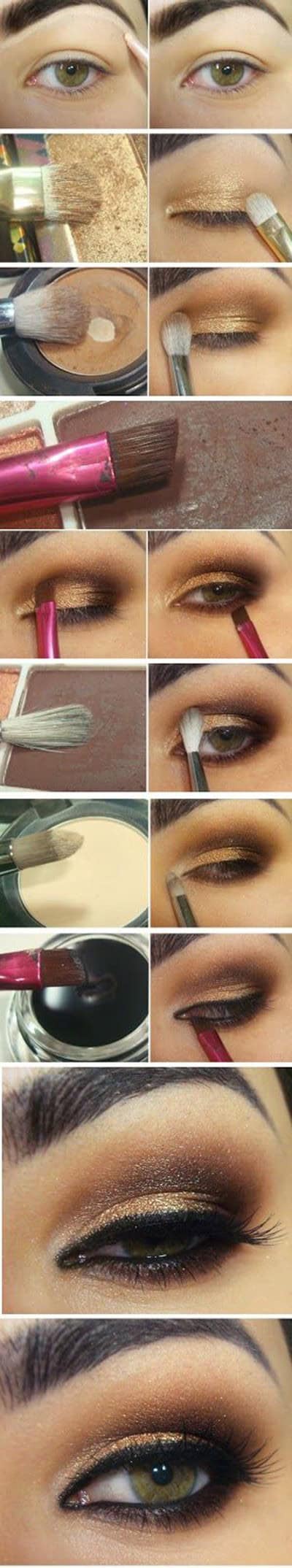 Easy Smokey Eye Makeup Tutorial: Soft Neutral Smokey Eye with Thick Eyeliner