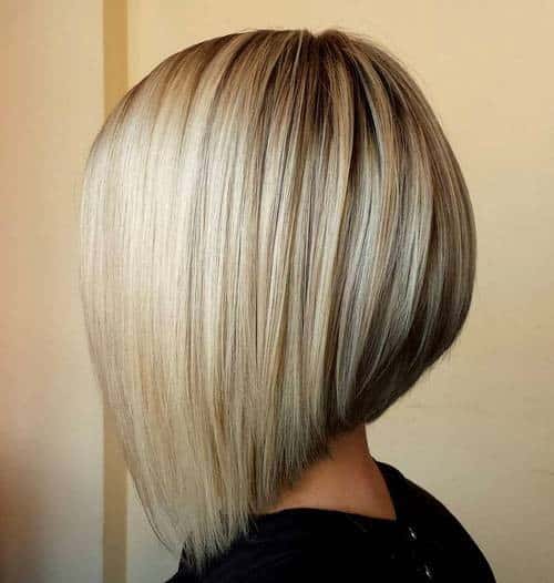 Sloped, Sleek Angled Bob