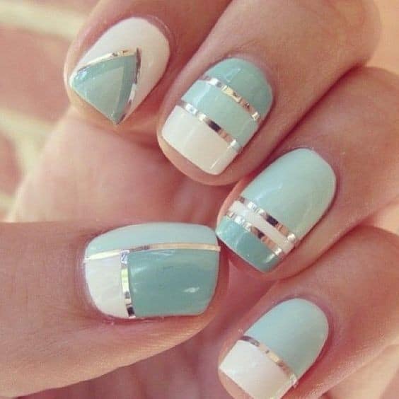 Mint Nail Design for Prom