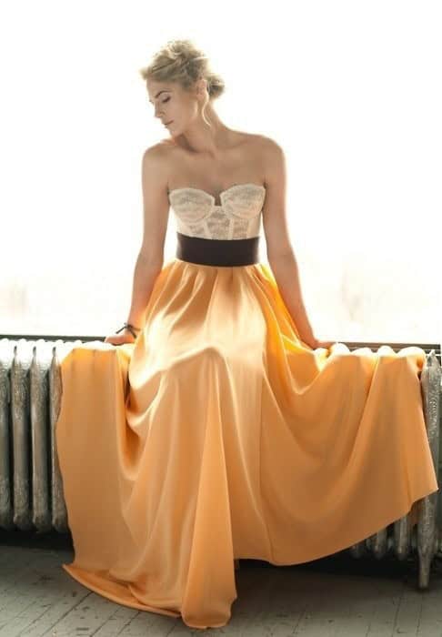 Maxi skirt and bustier