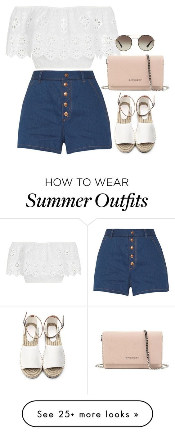 High Waisted Shorts and Crop Top