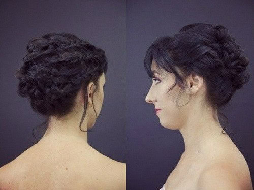 Romantic Braided Updo for Black Hair