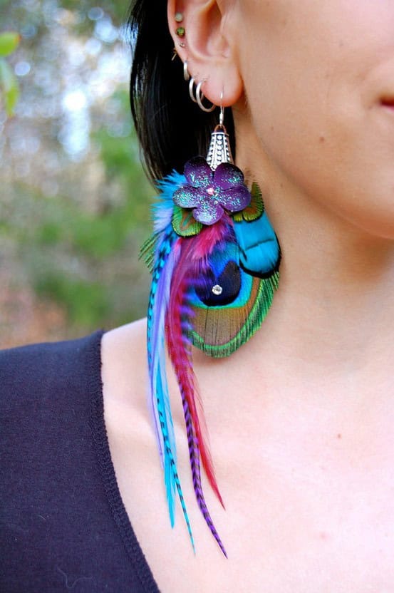 Feather earrings