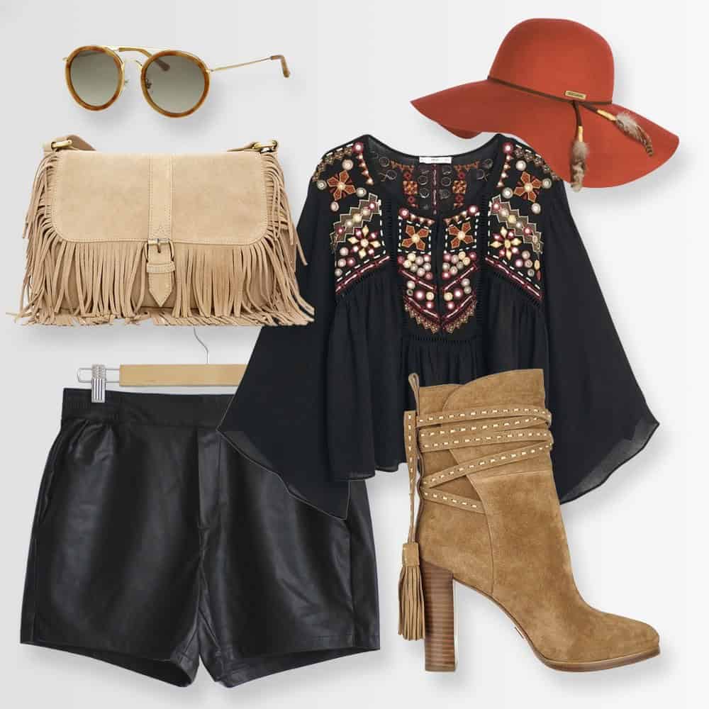 Boho chic with fringe clutch