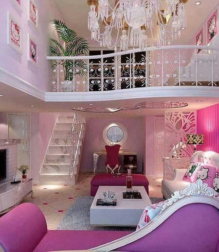 Large-Space Teenge Girl Bedroom Design