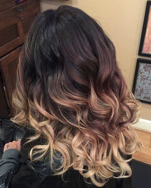 Black, Red and Blonde Barrel Curls