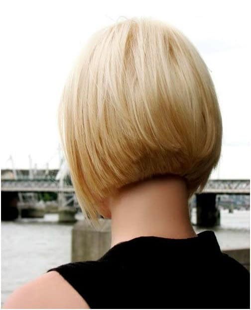 Layered back inverted bob