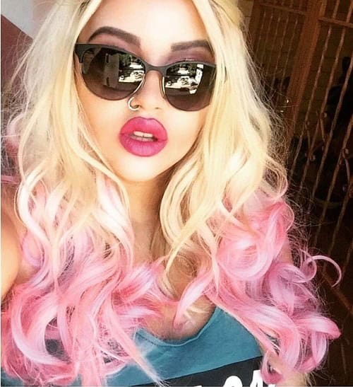 Bright Blonde to Baby Pink Ombre