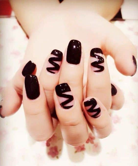 Sexy Black Nail Design