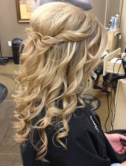 Blonde Ringlets and Twisted Crown Braid