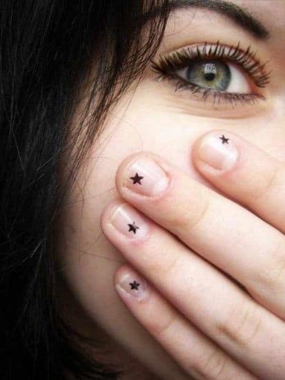 Simple Star Nail Design