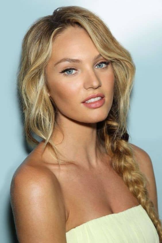 Side-Swept Braided Hairstyle