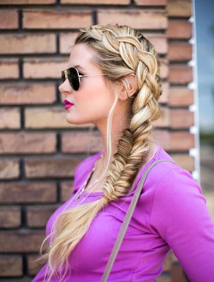 Chic Side Fishtail Braided Hairstyle