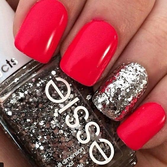 Beautiful Red Nail Design