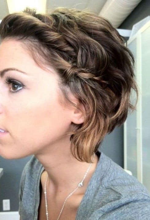 Loose side braid half updo