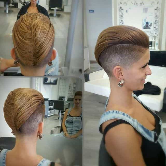 Slick-back Mohawk pixie