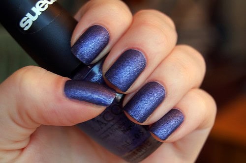 Blue colored nails