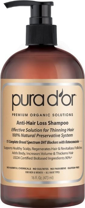 PURA D’OR Anti-Hair Loss Premium Organic Argan Oil Shampoo