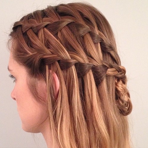 Elaborate Double Waterfall Braid