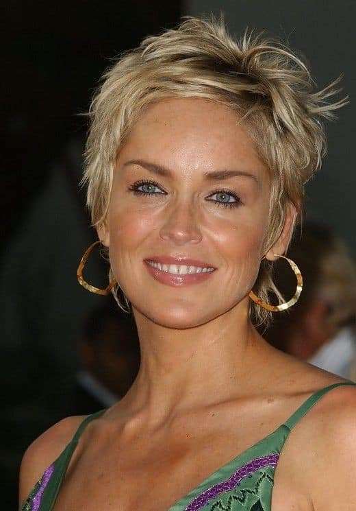 Short “messy pixie” haircut for women over 50