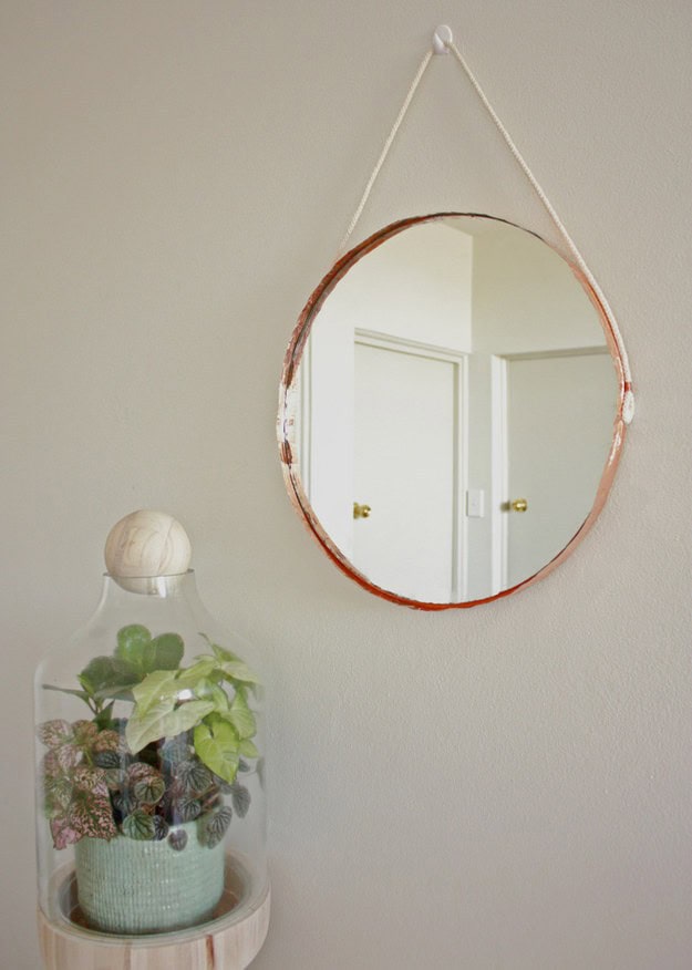 Copper Tape to Decorate A Mirror