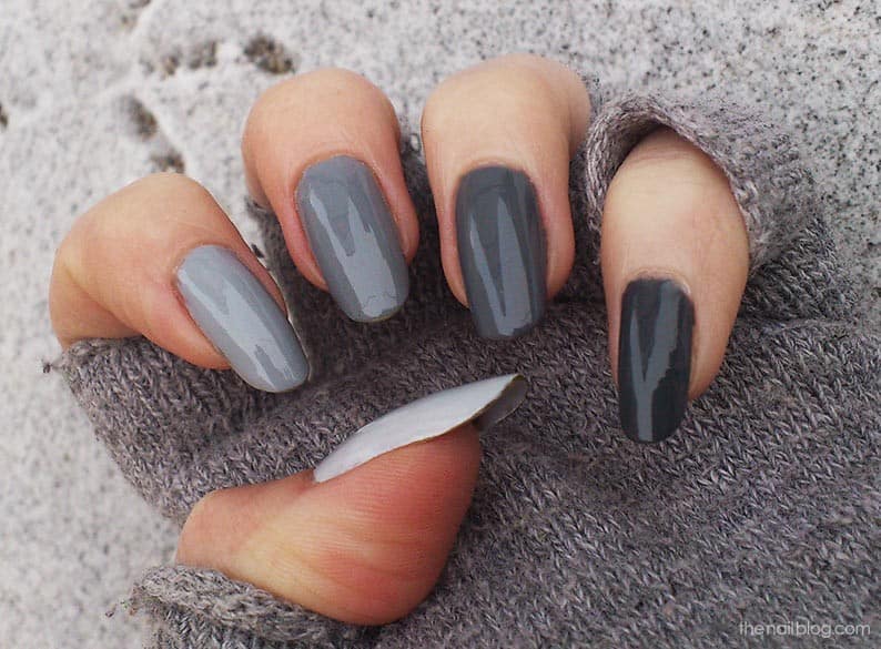 Grey nail hues