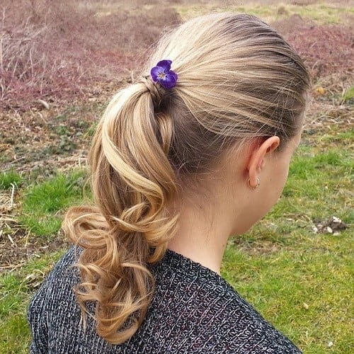 Ponytail with Beautiful Blonde Ringlets