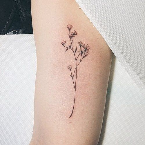 Dainty Flower Design – Simple Flower Tattoo for Girls