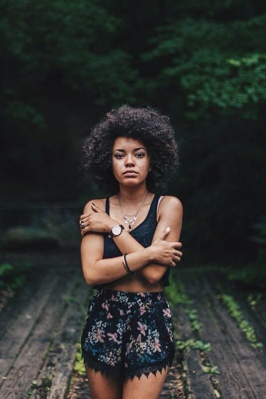 Big and curly Afro hair