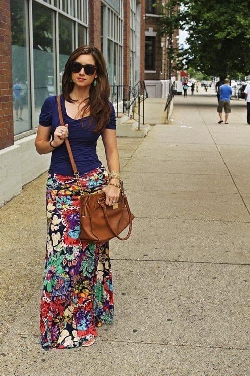 Floral maxi skirt