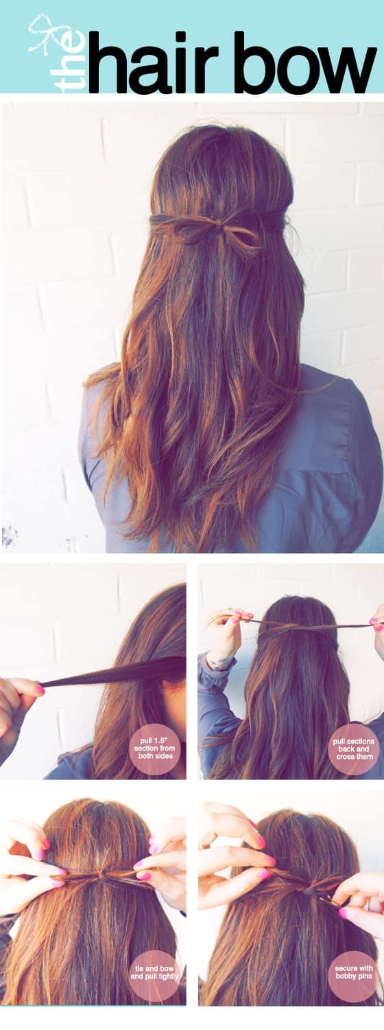 Easy hair style for girls: The Tidy Hair Bow