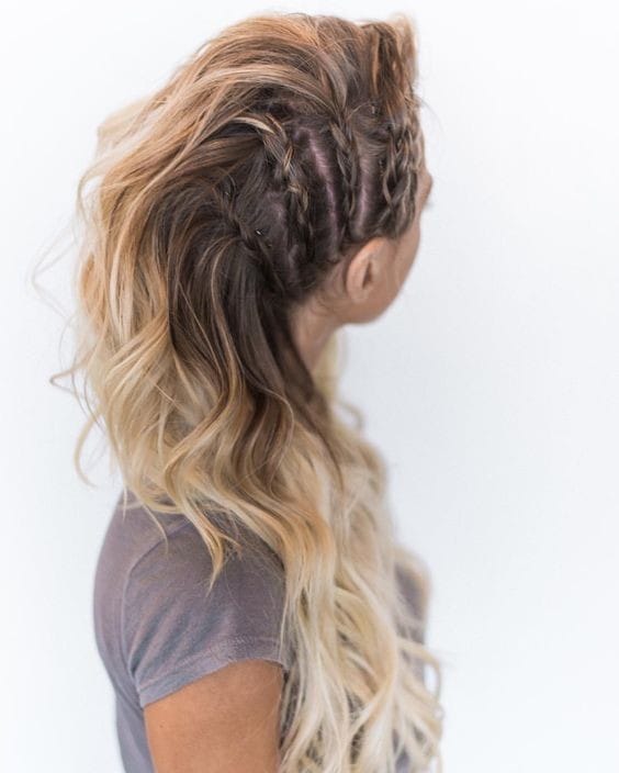 Halo Braid with Flowers