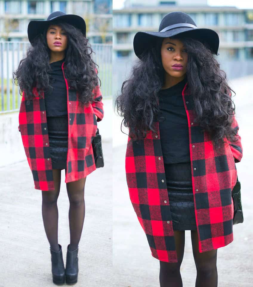 Floppy hat with ‘boyfriend shirt’