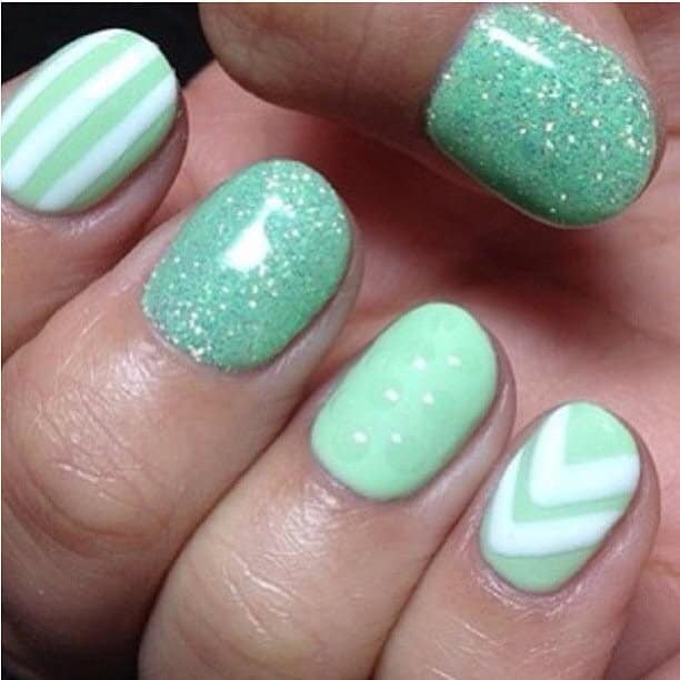 Lovely Mint Nail Design