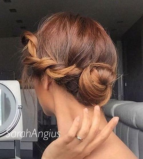 Copper Ombre Braided Bun