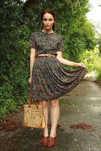 Vintage Outfit Idea with Oxford Shoes