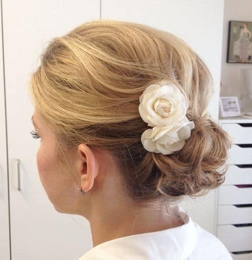 Blonde Back-Combed Bun