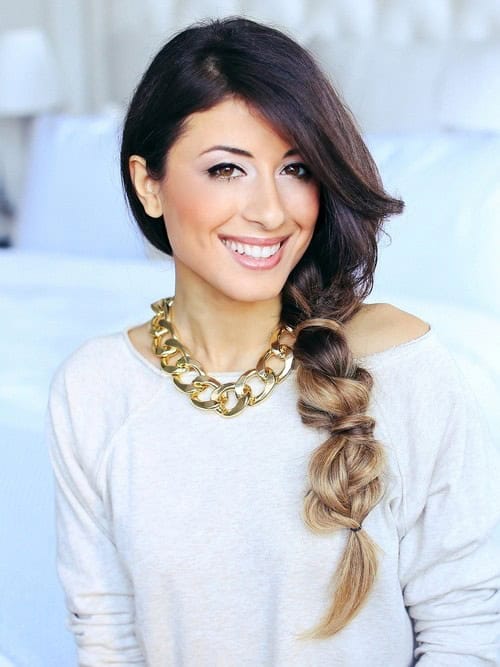 Knotted Ombre Side Braid