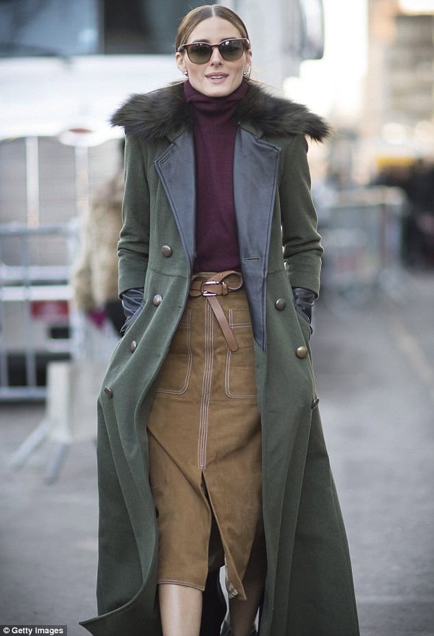 Suede long skirt