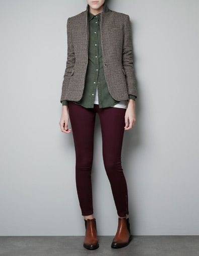 Tri-color Houndstooth blazer