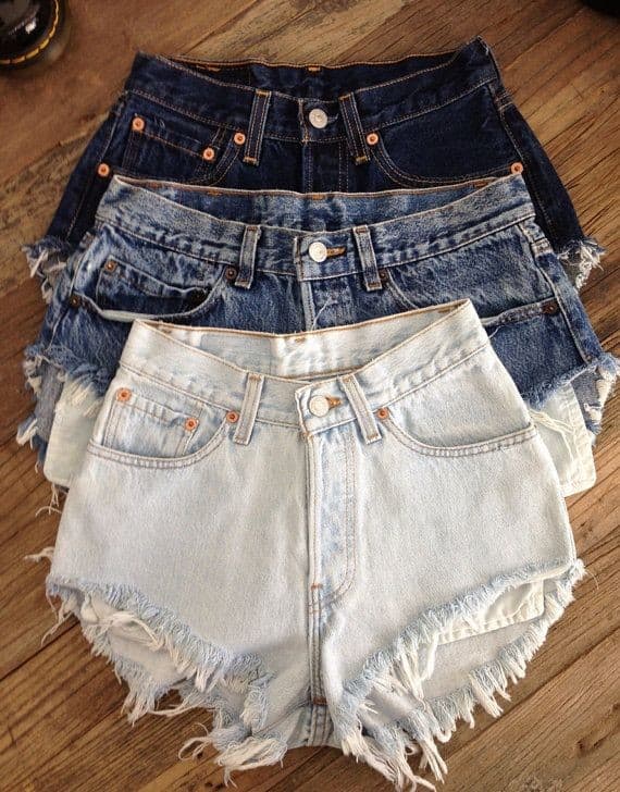 A few cut-off jean shorts