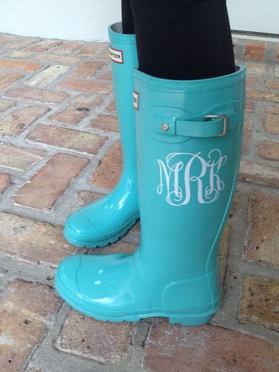 Monogram rain boots