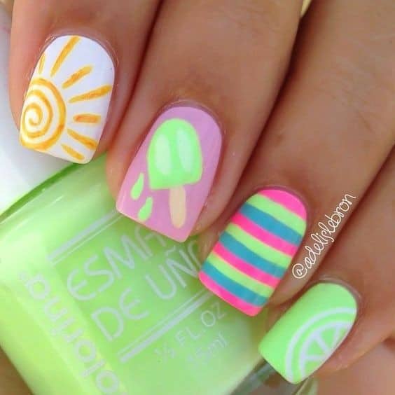 Adorable Summer Nail Design